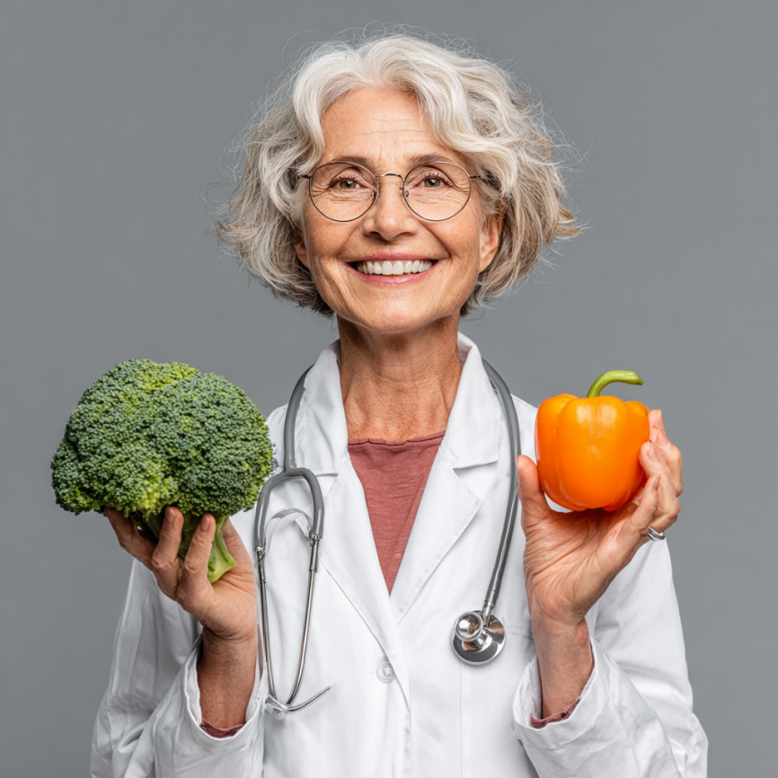 Літня жінка насолоджується здоровим сніданком